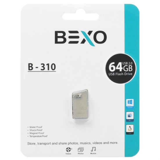 فلش مموری بکسو مدل B-310 USB2.0 ظرفیت 64 گیگابایت