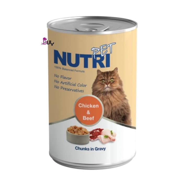 کنسرو گربه نوتری پت چانک گوشت و مرغ (425 گرم)
