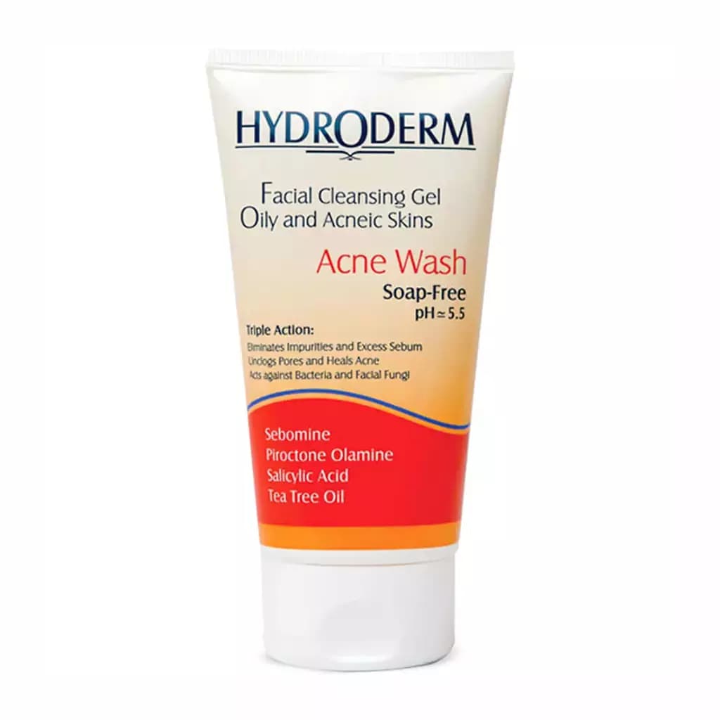 ژل شستشو صورت پوست چرب هیدرودرم حجم ۱۵۰ میلی لیتر