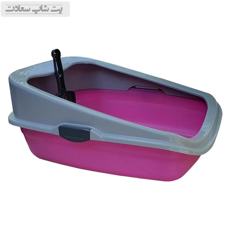 ظرف خاک گربه مدل مشا لبه دار هپی پت