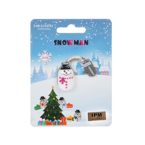 فلش مموری ایکس-انرژی مدل SNOWMAN USB3.1 ظرفیت 32 گیگابایت عروسکی