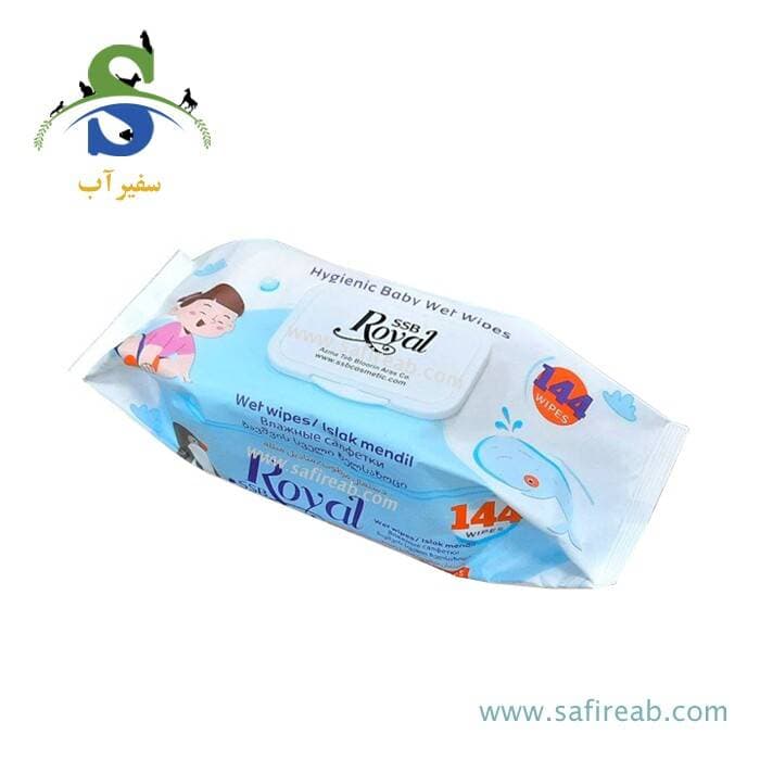 دستمال مرطوب ۱۴۴ برگی حیوانات خانگی رویال
