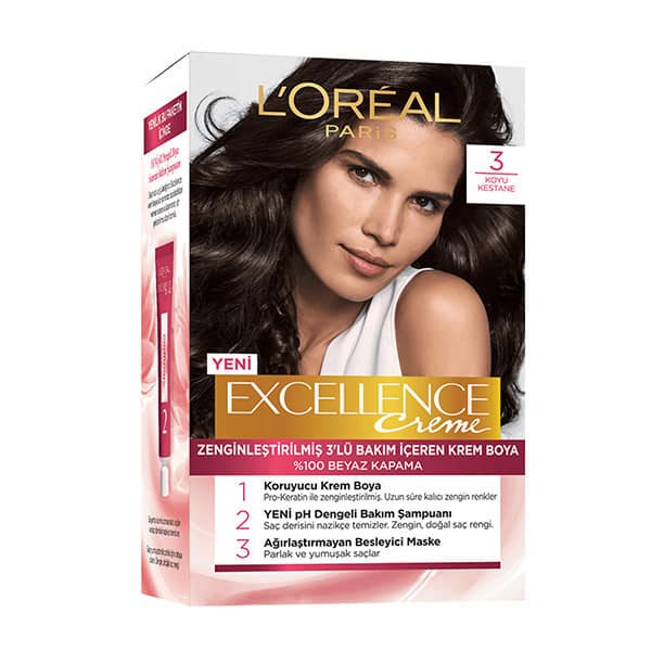 کیت رنگ مو لورآل پاریس مدل Excellence شماره 3