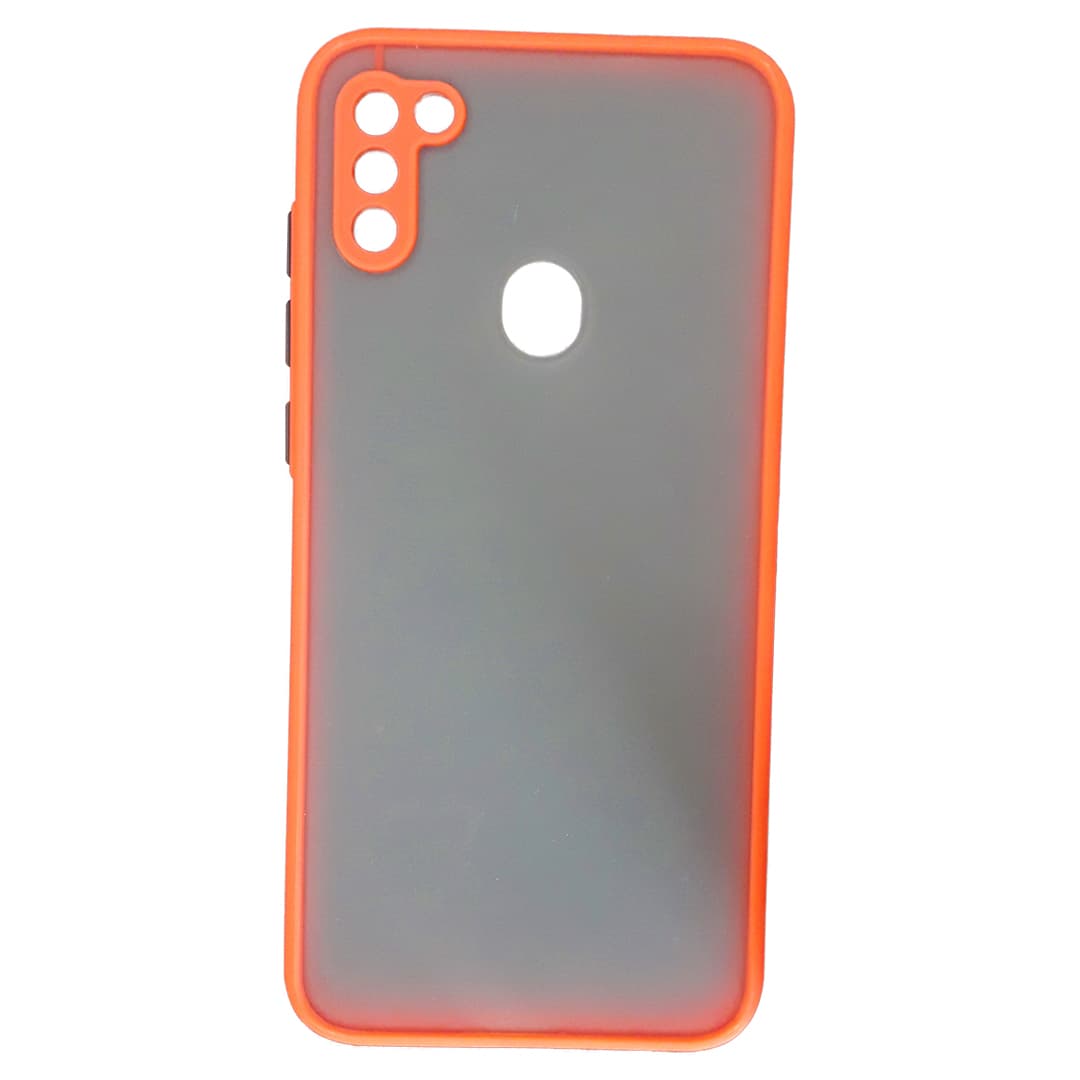 قاب گوشی سيليکون پشت مات محافظ لنز دار سامسونگ A11