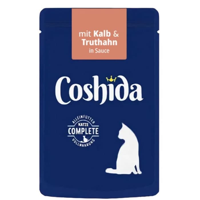 پوچ گربه بالغ کوشیدا طعم گوساله و بوقلمون در سس Coshida mit kalb and truthahn in sauce وزن ۱۰۰ گرم