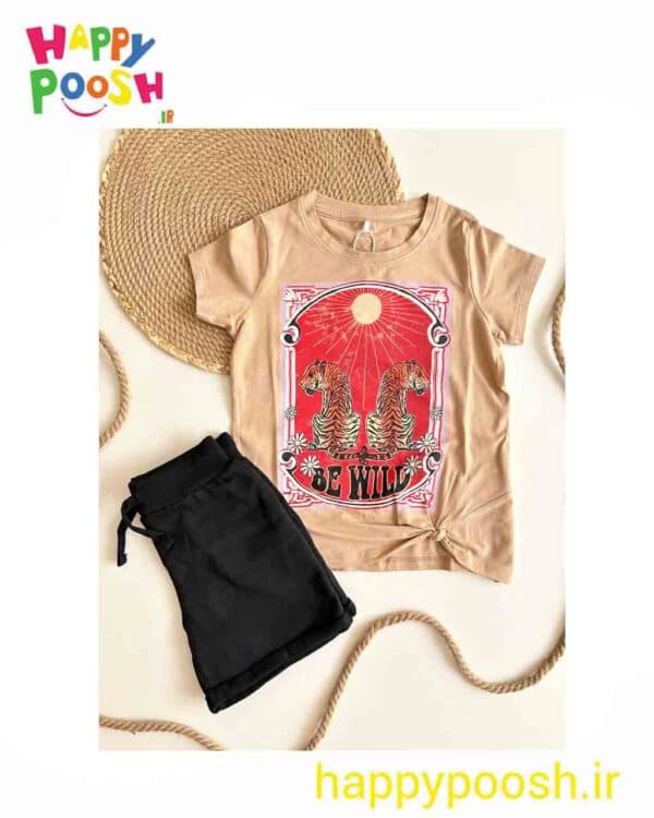 تیشرت دخترانه جلو گره ای