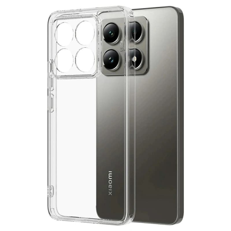 قاب شفاف Xiaomi 14T مدل تمام ژله ای محافظ لنزدار