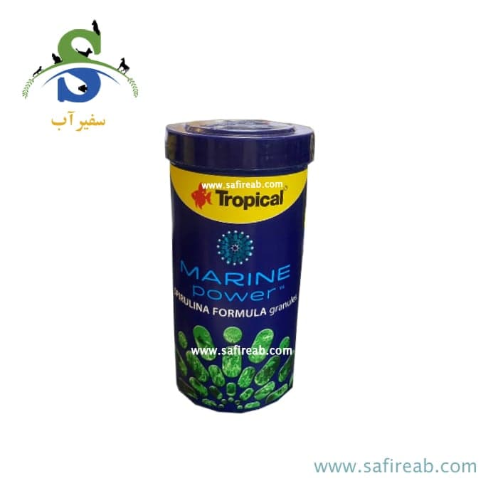 غذای گرانول اسپیرولینا فرمول ۳۶ درصد آب شور تروپیکال