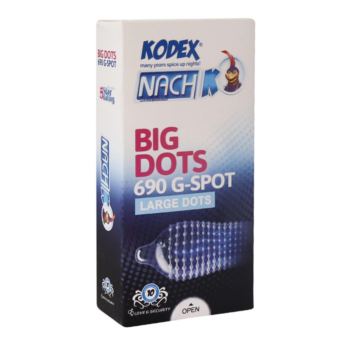 کاندوم تحریک کننده خاردار درشت بیگ دات کدکس 10 عددی