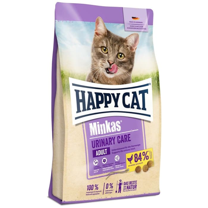 غذای خشک گربه هپی کت مینکاس یورینری با طعم گوشت مرغ وزن 10 کیلوگرم