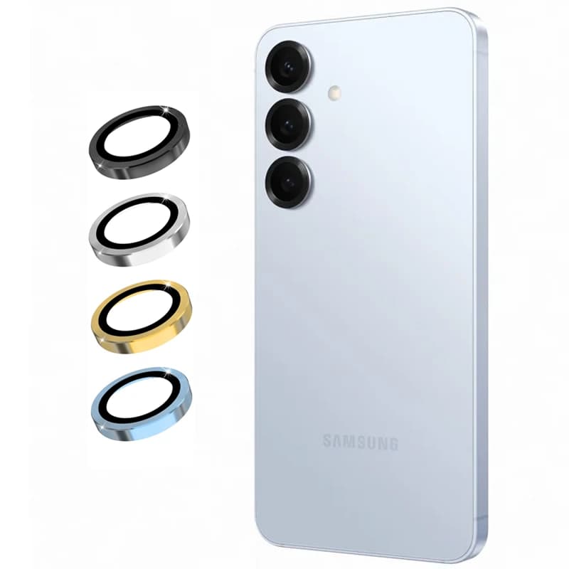 محافظ لنز دوربین Samsung Galaxy S25 رینگی مدل شیشه ای آلومینیومی