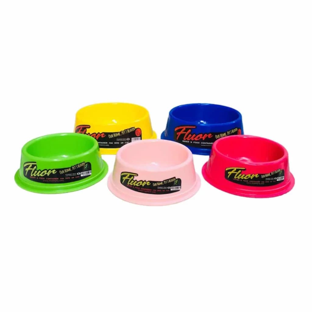 ظرف پلاستیکی آب و غذا سگ و گربه سایز متوسط مدل فلور (M)