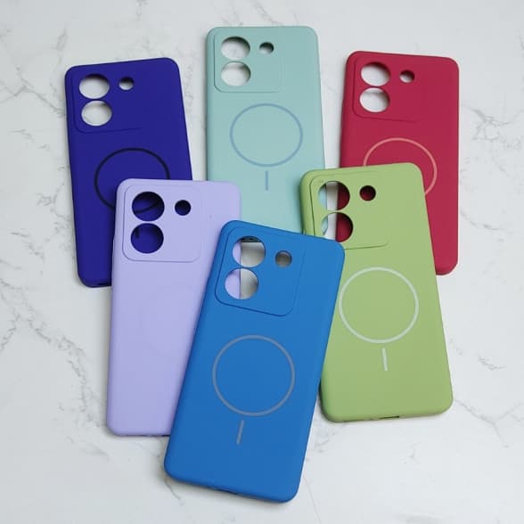 قاب سیلیکونی اورجینال طرح مگ سیف Xiaomi Poco M7 Pro