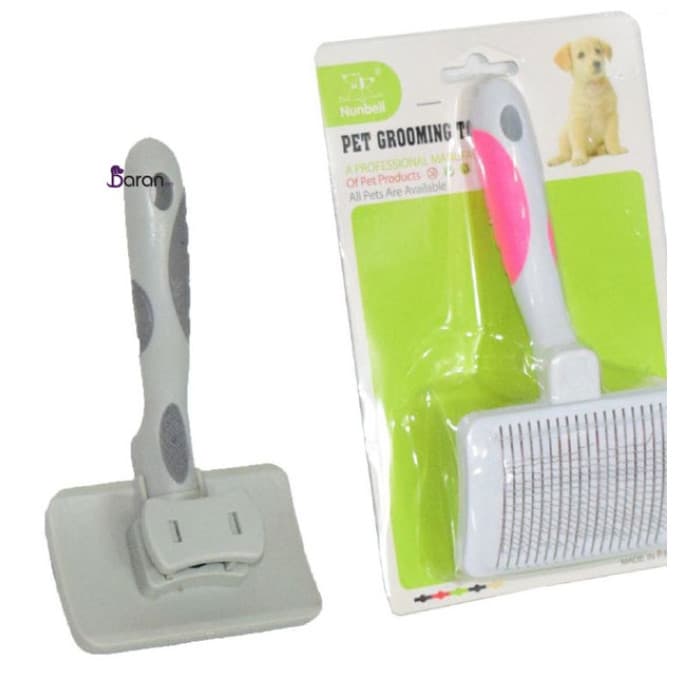 برس موی سگ و گربه نانبل با دکمه تخلیه سایز S
