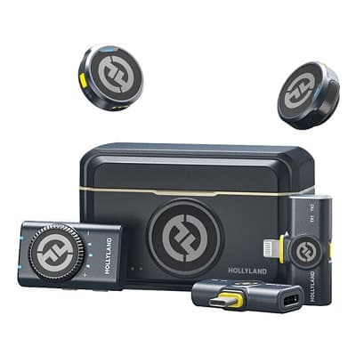 میکروفون یقه ای بی سیم Hollyland LARK M2 DUO 2 Person Wireless Combo Microphone (با گارانتی)