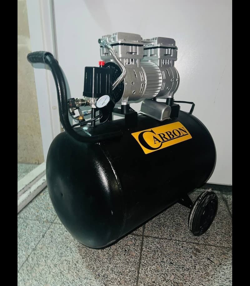 کمپرسور باد پمپ باد 100 لیتری سایلنت کربن بدون صدا بدون روغن مدل 100L