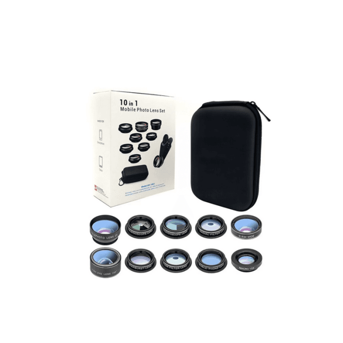 کیت 10 عددی لنز موبایلی xh-1001 mobile Camera Kit Lens