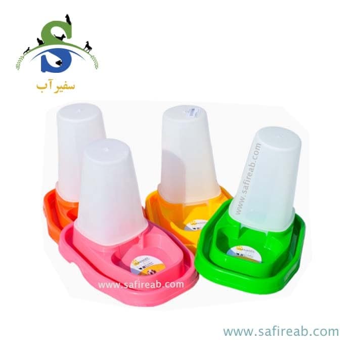 ظرف دوقلو آب و غذا مخزن دار ضد مورچه مدل هارمونی سگ و گربه دنیل