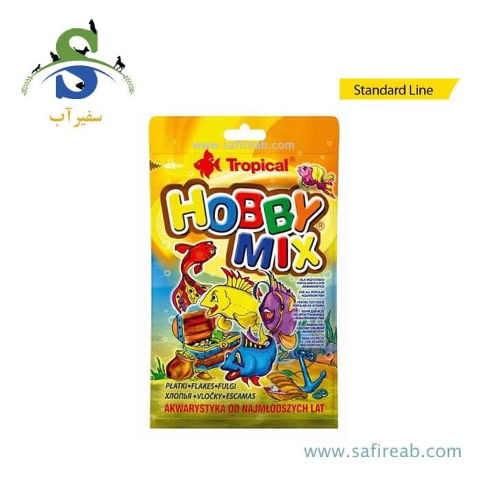 غذای پولکی هابی میکس ۱۲ گرم تروپیکال