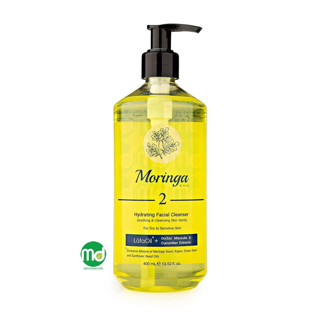ژل شستشو صورت مورینگا 2 مناسب پوست خشک و حساس