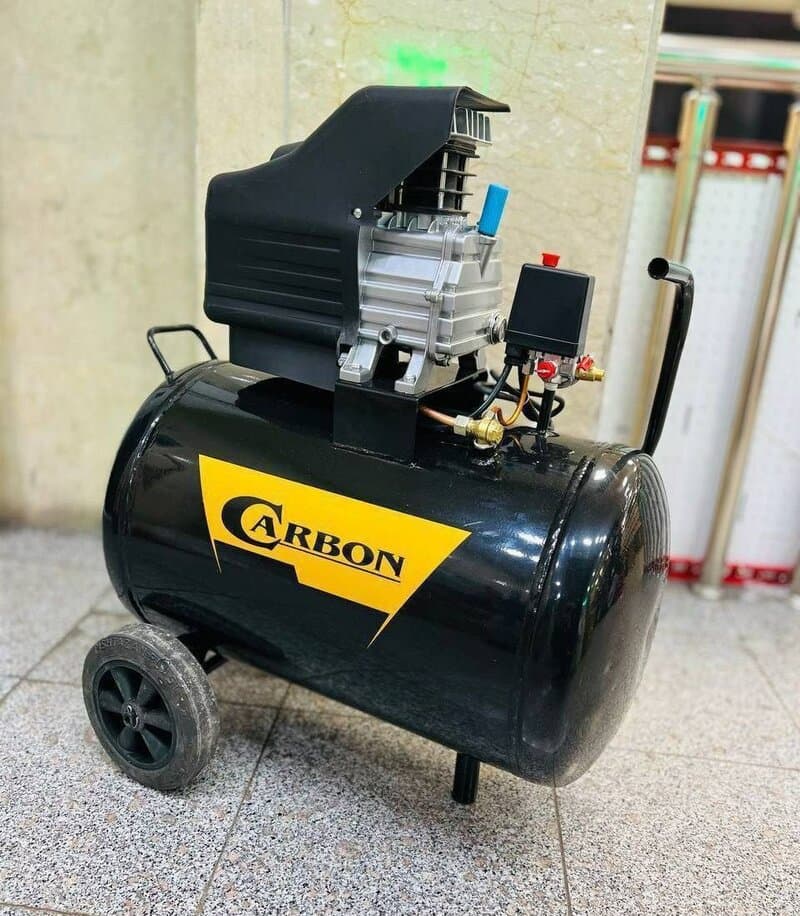 کمپرسورباد پمپ باد 50 لیتری کوبله با موتور 3 اسب کربن مدل 3D