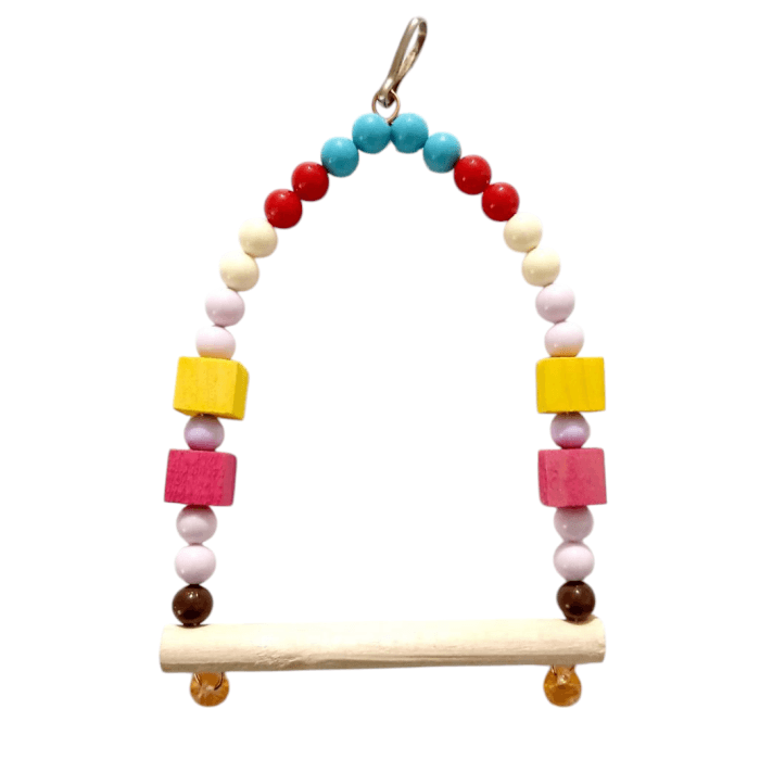 تاب پرنده چوبی رنگارنگ ارتفاع 19