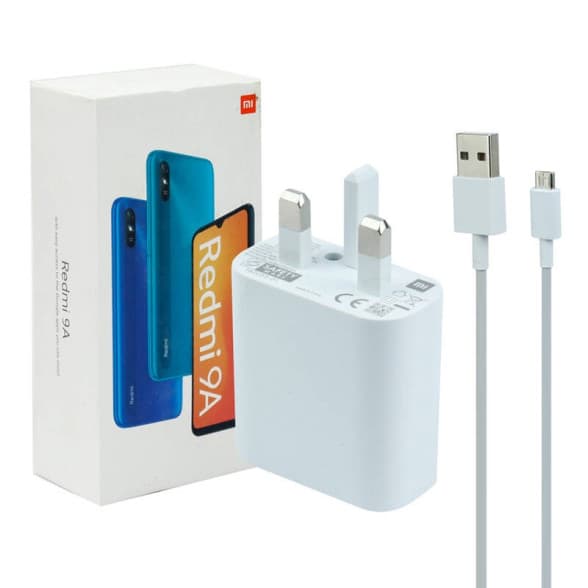 شارژر دیواری اورجینال Xiaomi Redmi 9A همراه با کابل Micro و جعبه گوشی 10W