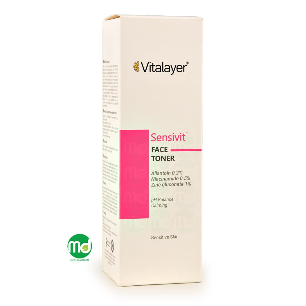 تونر پاک کننده صورت ویتالیر مدل سنسی ویت برای پوست های حساس