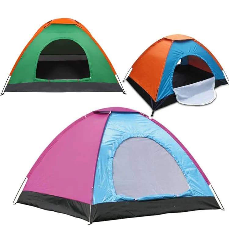 چادر مسافرتی عصایی 2 نفره ضخیم کمپینگ . چادر میله ای کمپ کوهنوردی دو نفر خواب خارجی جنس‌ ضخیم‌‌ درجه ۱ زرمات