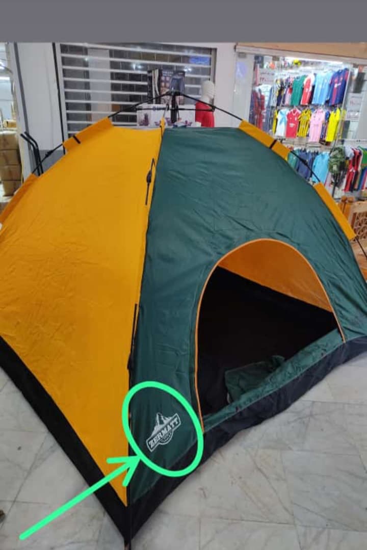 چادر کوهنوردی و یا مسافرتی اتوماتیک 4 نفره مارک زرمات (2 نفر خواب)( چتری یا نیلوفری )