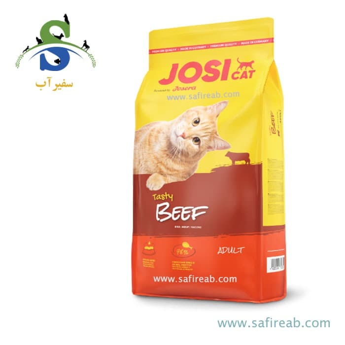 غذای خشک گربه بالغ جوسی کت جوسرا طعم گوشت josicat tasty beef وزن ۱۰ کیلوگرم