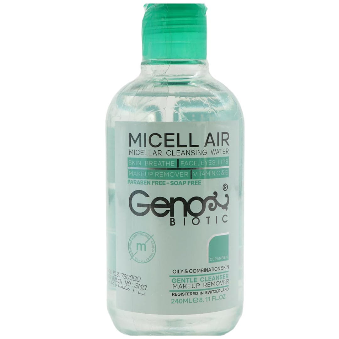 محلول پاک کننده آرایش میسلار واتر ژنو بایوتیک | مناسب پوست چرب و مختلط