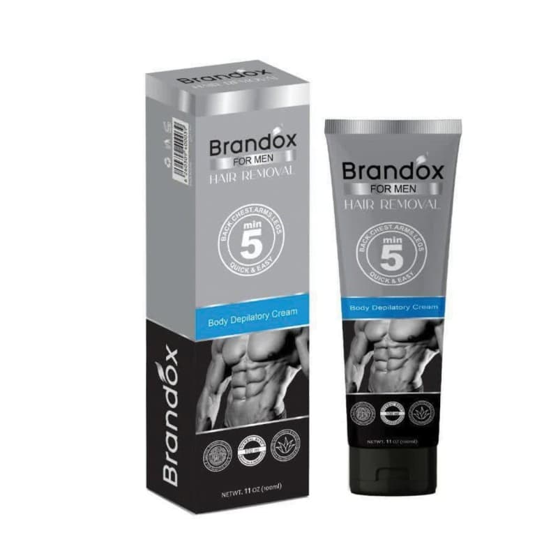 کرم موبر بدن براندوکس ویژه آقایان مخصوص پوست‌های معمولی حجم 100 میل