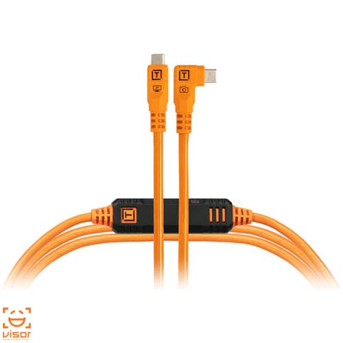 کابل تتر تولز Tether Tools TetherPro Optima USB-C Cable ( Right-Angle)CUC15RTG2-ORG