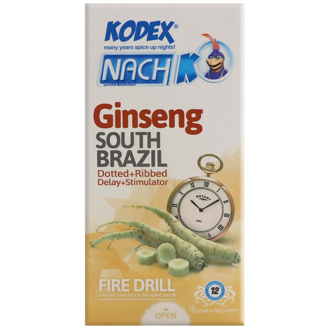 کاندوم جنسينگ تاخیری حاوی لوبریکنت, خار و حلقه 12 عددی کدکس