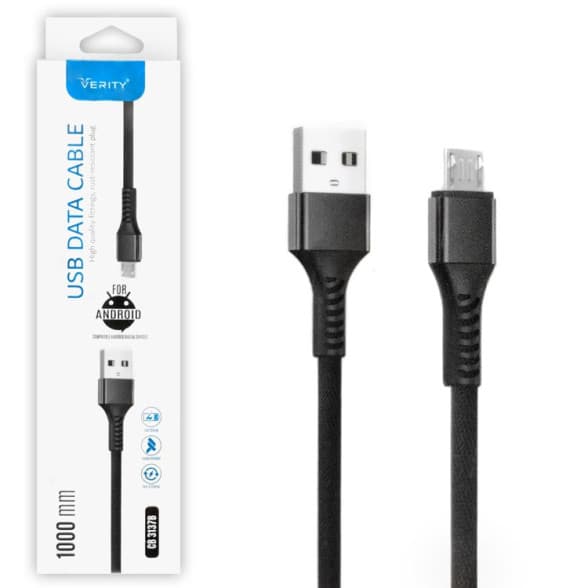 کابل دیتا و شارژ اندروید Verity مدل 3137