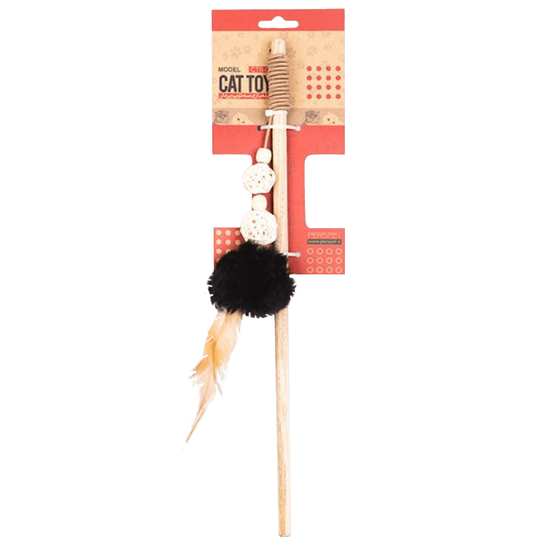چوب بازی گربه پرس پت مدل توپ پر دار