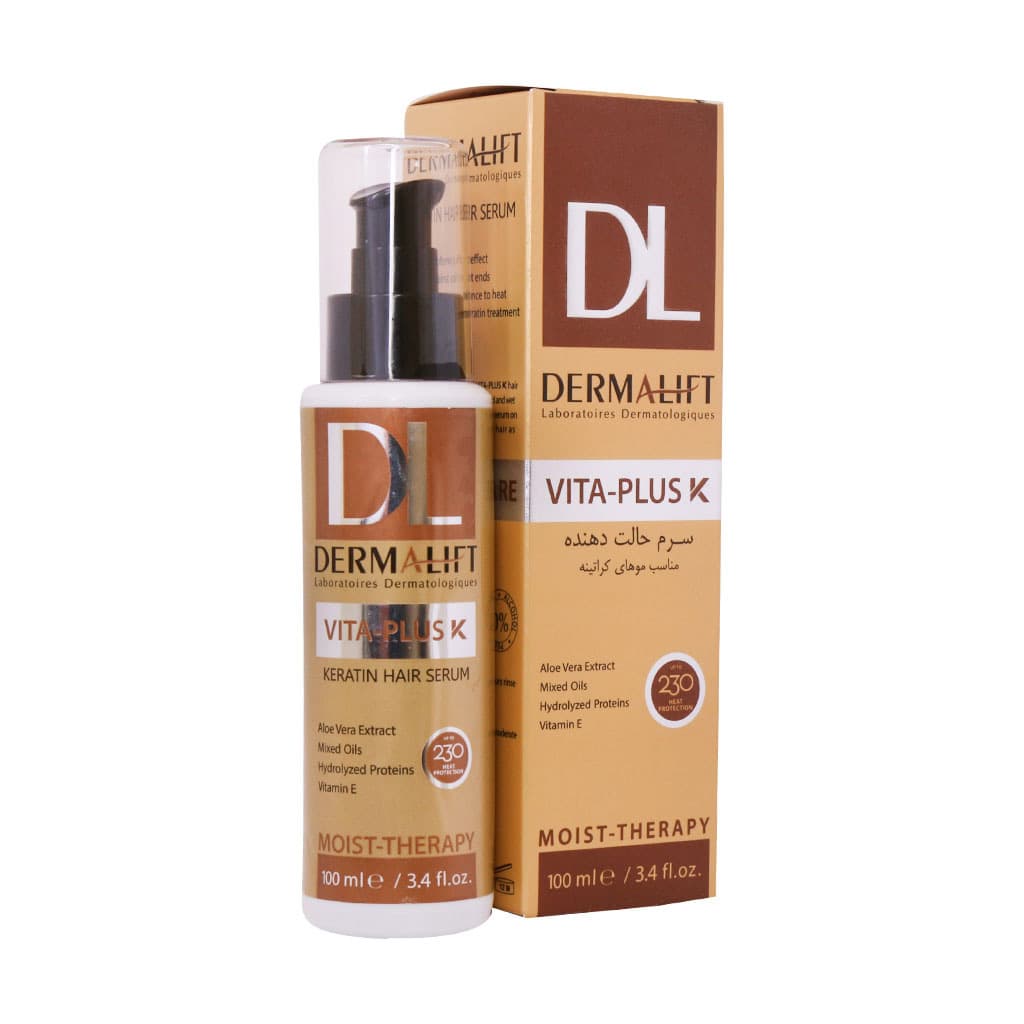 سرم مو حالت دهنده مناسب موهای کراتینه 100 میل درمالیفت ویتاپلاس