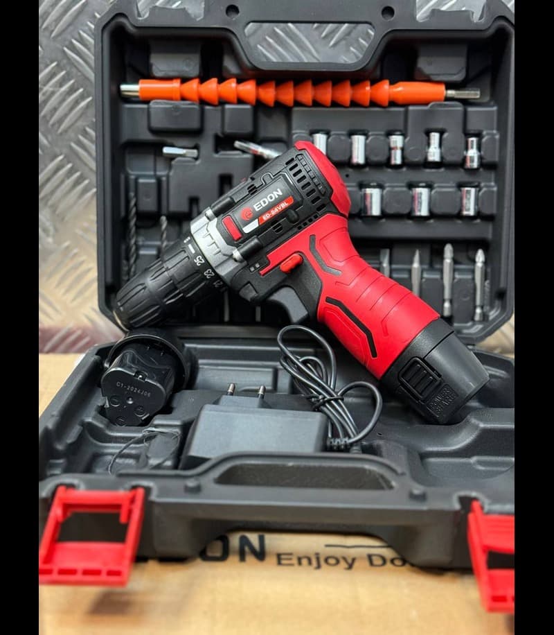 دریل شارژی پیچ گوشتی شارژی 24 ولت براشلس ادون edon مدل 24VBL