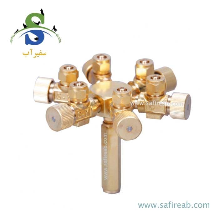 تقسیم هوای فلزی (دارای ۶ خروجی) ایستا کد I-568