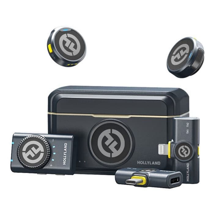 میکروفون یقه ای بی سیم Hollyland LARK M2 DUO 2 Person Wireless Combo Microphone (با گارانتی)