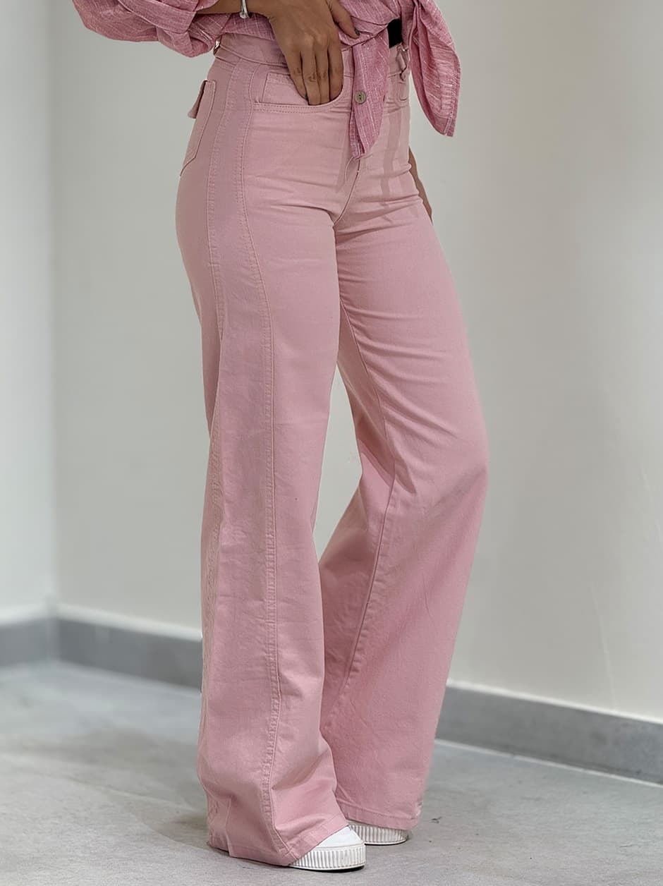 شلوار شافل کتان کد 19401