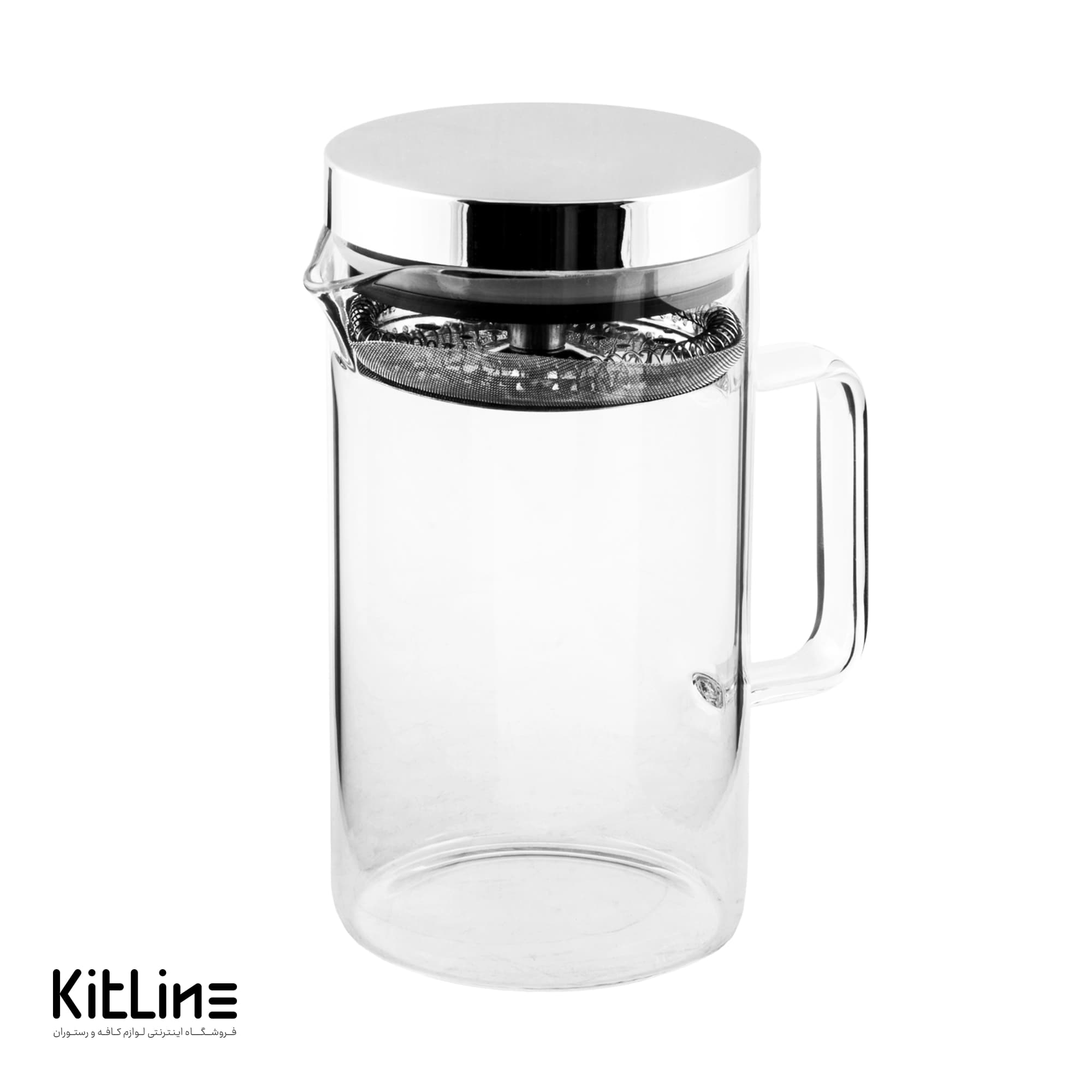 قوری دمنوش پیرکس ۶۰۰ میلی لیتری همراه با در سیلور گلوزان