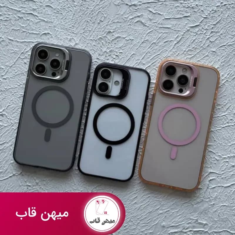 قاب شفاف استندشو براکت به همراه مگسیف برای آیفون BRACKET - کد (۱۰۵۲۲۳)