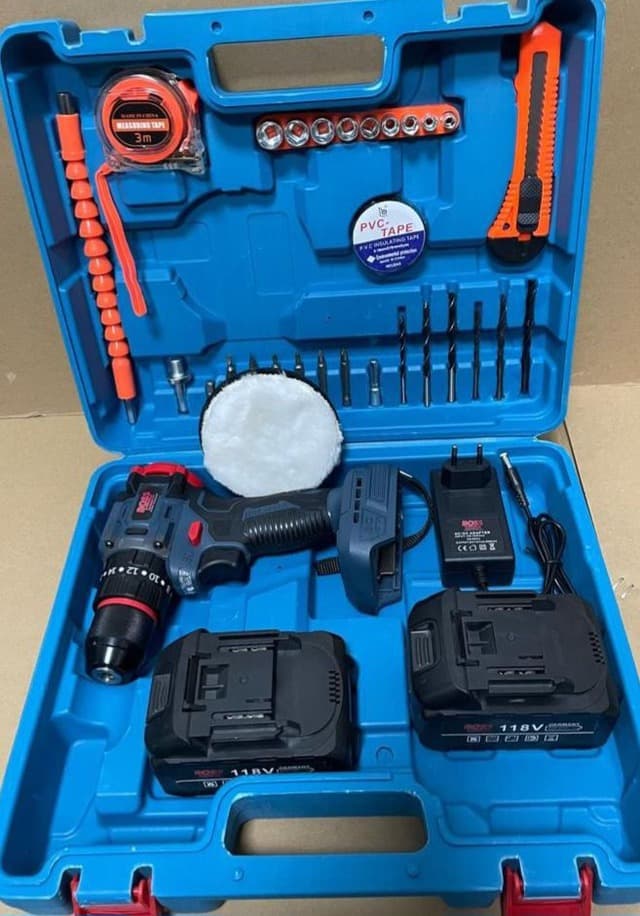 دریل شارژی پیچ گوشتی شارژی 118 ولت براشلس باس BOSS مدل 118V