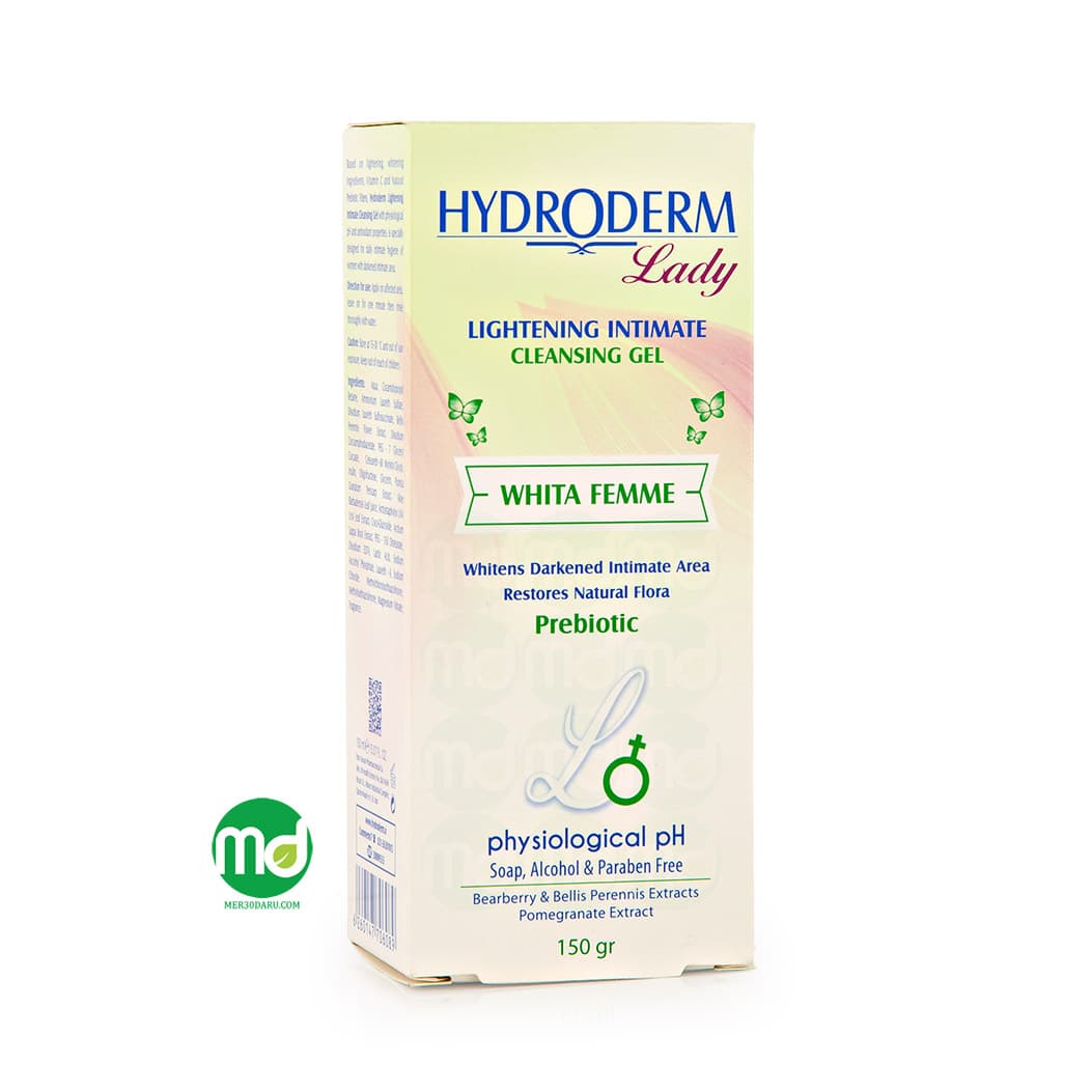 ژل بهداشتی روشن کننده هیدرودرم برای بانوان 150ml