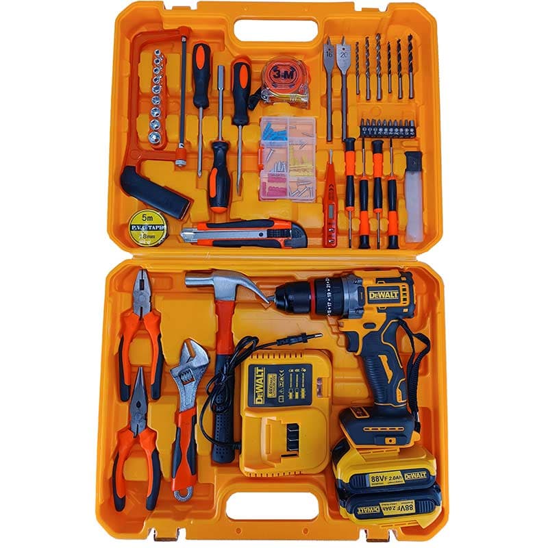 کیت 100 عددی دریل شارژی براشلس دیوالت مدل DW-88VF