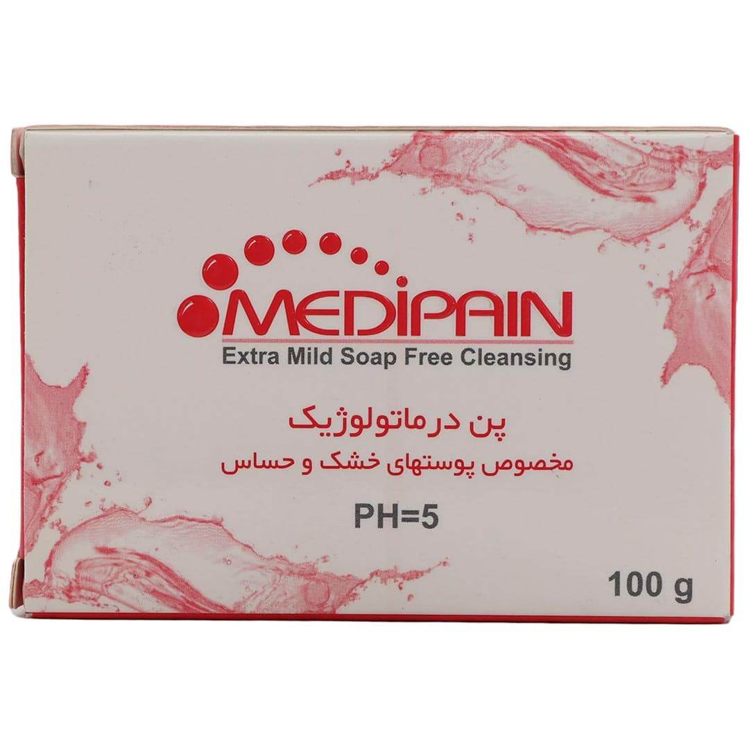 پن درماتولوژیک مناسب پوست حساس و خشک مدیپن 100 گرم