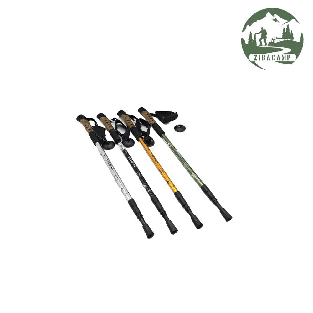 عصای کوهنوردی آنتی شوک دسته چوبی انرژیا Energia