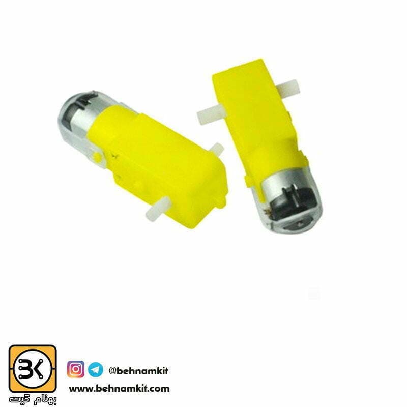 موتور گیربگس زرد دو شفت 270RPM